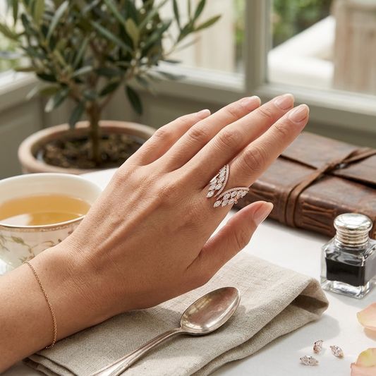 CAOSHI Luxe Sparkle Statement Ring – Dazzle Boldly, Shine Endlessly