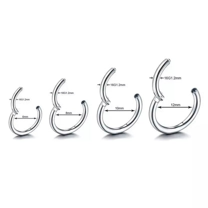Rebel Edge Piercing Set – Bold Steel for Unapologetic Style