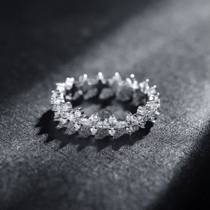 EternaGlow™ 925 Sterling Silver Rhombus CZ Stackable Rings – Sparkle, Stack, Shine